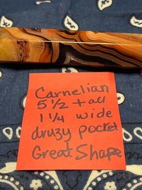Carnelian Stone Display Piece - Orange Brown Bands